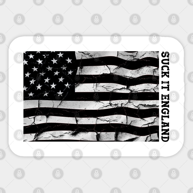 Suck It England Funny 4th of July George Washington 1776 Sticker by ALLAMDZ